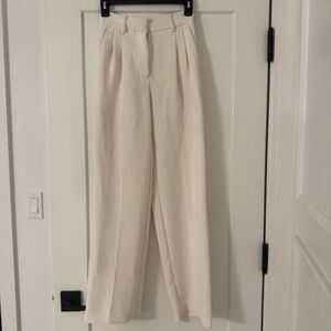 Aritzia High Waisted Effortless Dress Pants - Off White - Wilfred Size 0